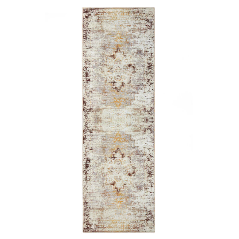 Tapis d'intérieur lavable à la machine Polston, Tapis de couloir 2 pi 7 po x 8 pi
