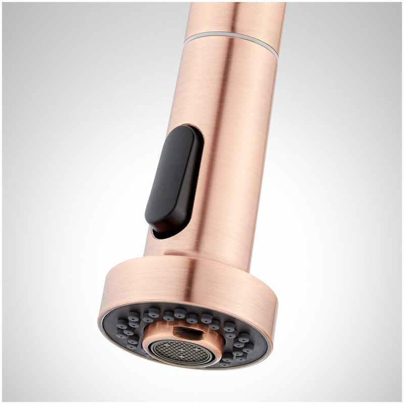Ridgeway Pull-Down Kitchen Faucet with Deck Plate - Satin Copper, Satin Copper