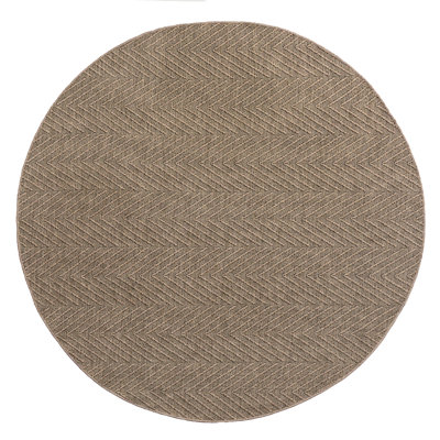 Tapis uni texturé lavable à la machine à chevrons Pown Town & Country Country