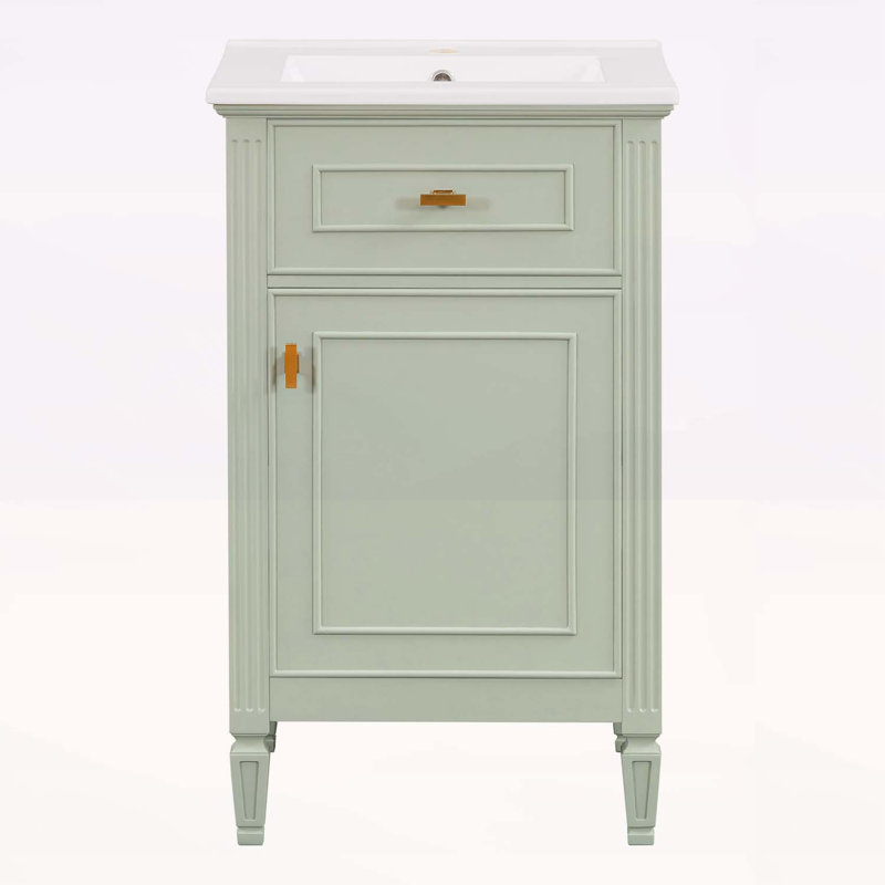 Modern Bathroom Vanity for Compact Spaces, Green