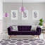 20cm H Cotton Lamp Shade in Lilac