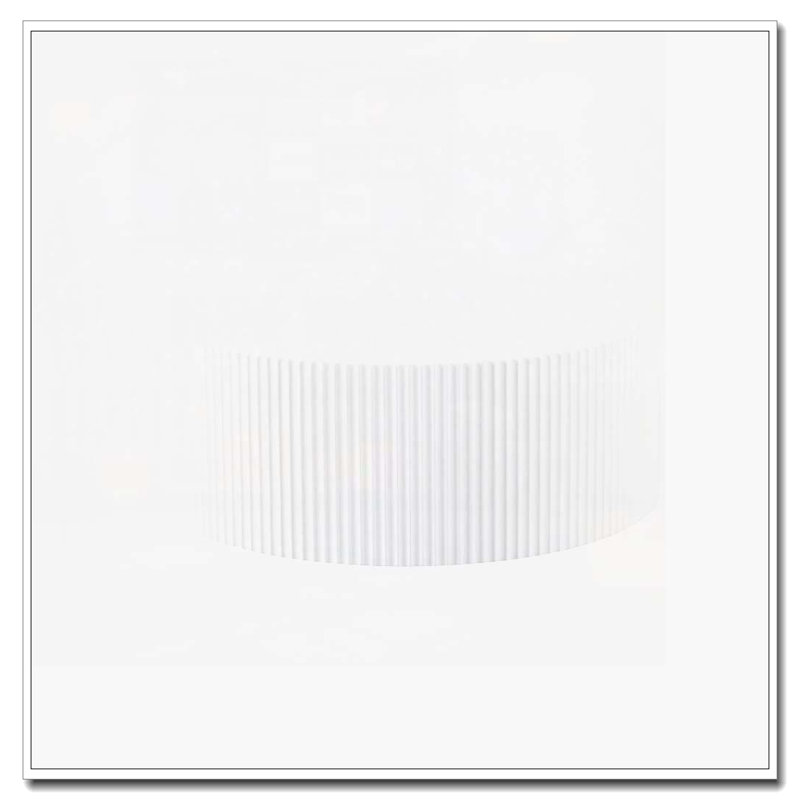 Table basse ronde avec relief fabriqué à la main, Blanc