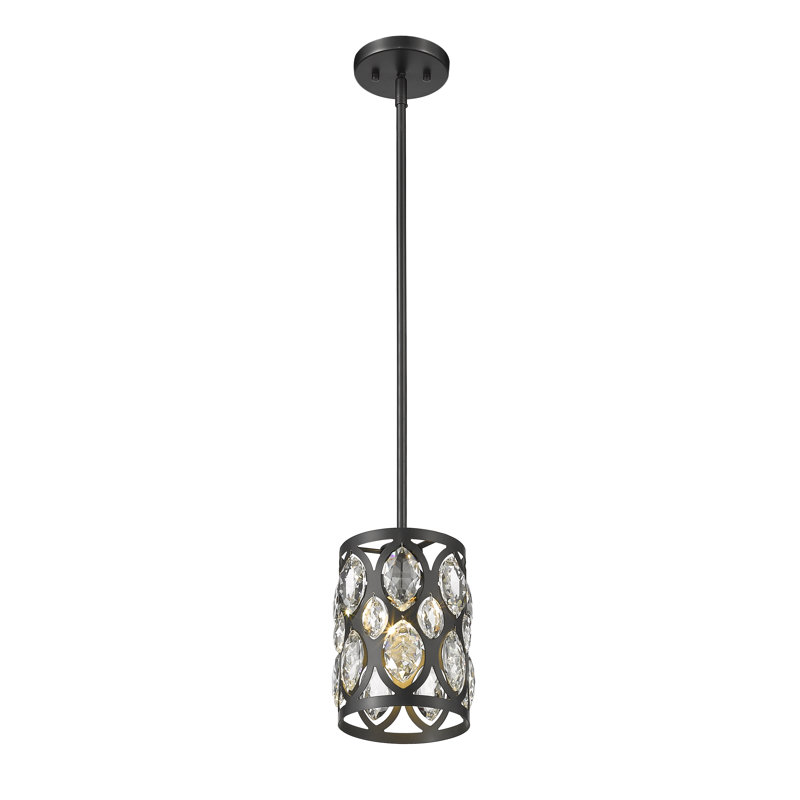 Delphina 1 - Light Single Pendant, Matte Black