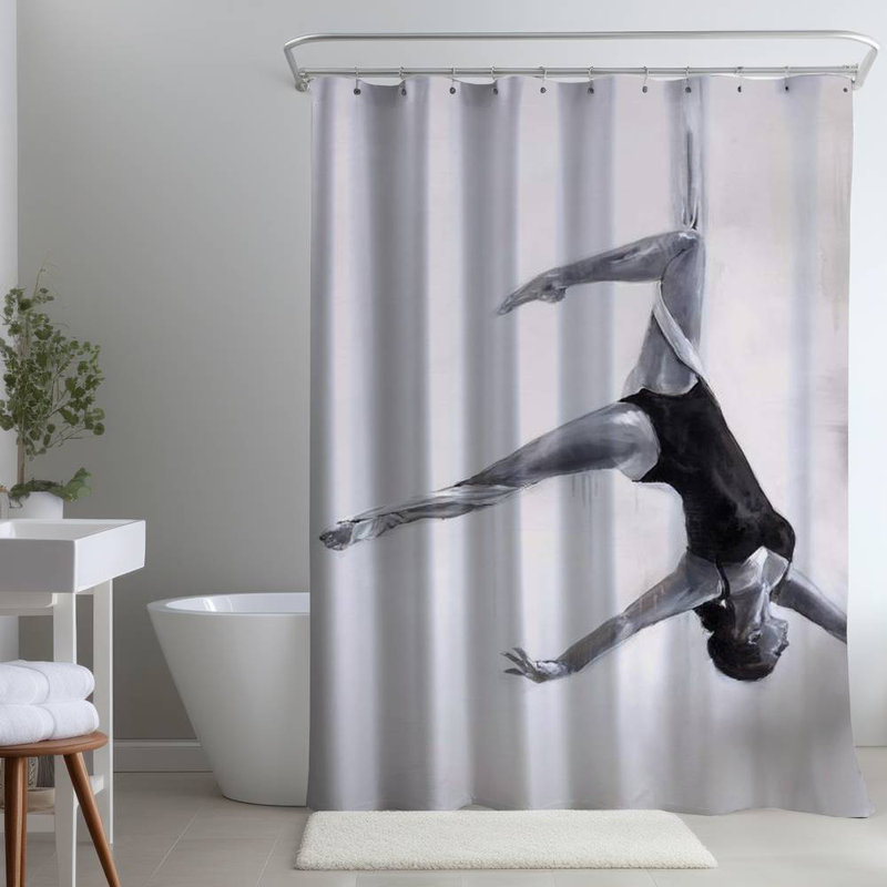 Shower Curtain SP34 – Polyester Shower Curtain, Dye Sublimation Print, 71" W × 74" L
