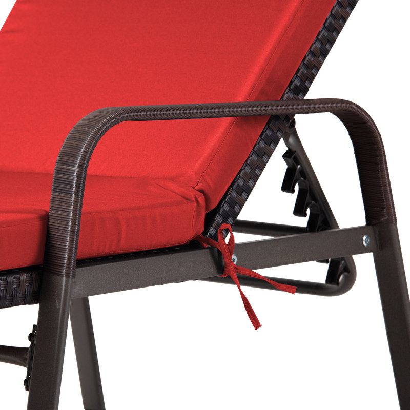 Outdoor Chaise Lounge Chair With Adjustable Backrests Cushions And 2 Foldable Side Tables Weather Resistant Patio Recliner Set For Poolside Garden Or Balcony(Set Of 4)
