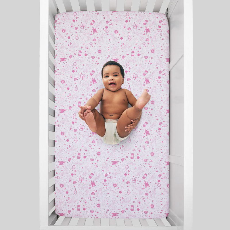Drap-housse pour lit de bébé NoJo Disney Princess Dare to Dream