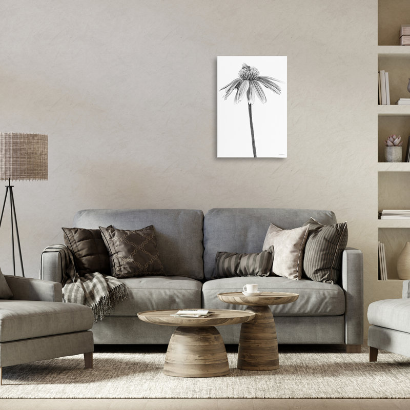 Simple Daisy Sprig Canvas Wall Art by Kamdon Kreations, 24" H x 16" W