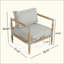 Fauteuil d'extérieur en aluminium avec coussins épais