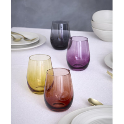 Oneida Golden Hour Stemless Wine Glasses, Set of 4