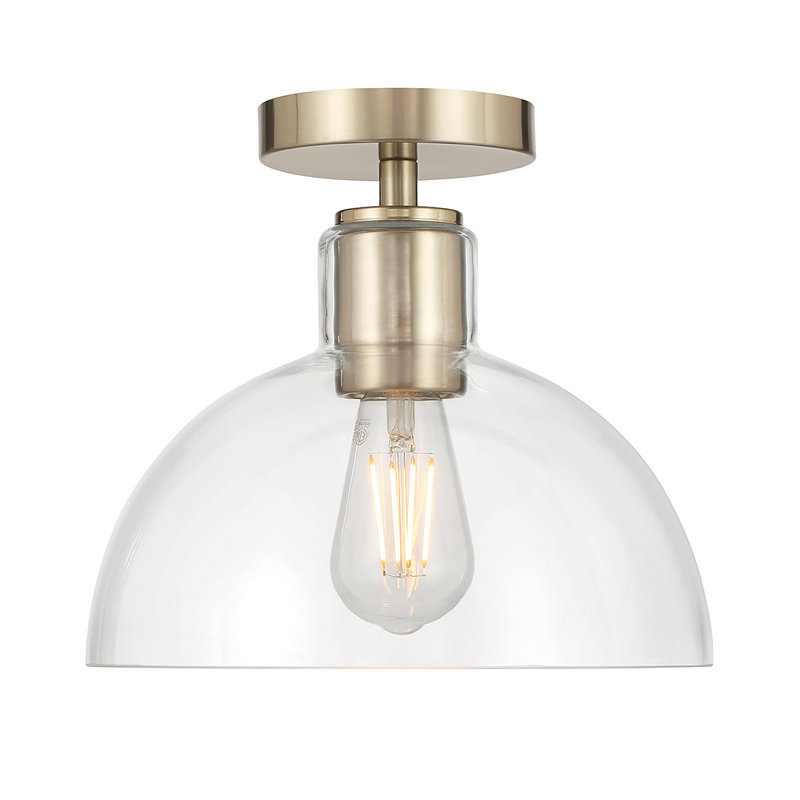 Plafonnier semi-encastré 1 lumière Knightsdale, Or moderne