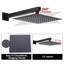 10" Square Rainfall Shower Head and Handle Set, Solid Brass Wall Mounted Shower Fixtures with Pressured-Balanced Valve