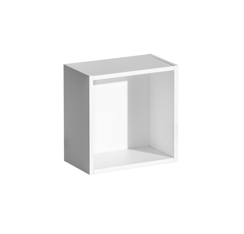 Mackenlie Square Walnut Solid Wood Cube Shelf