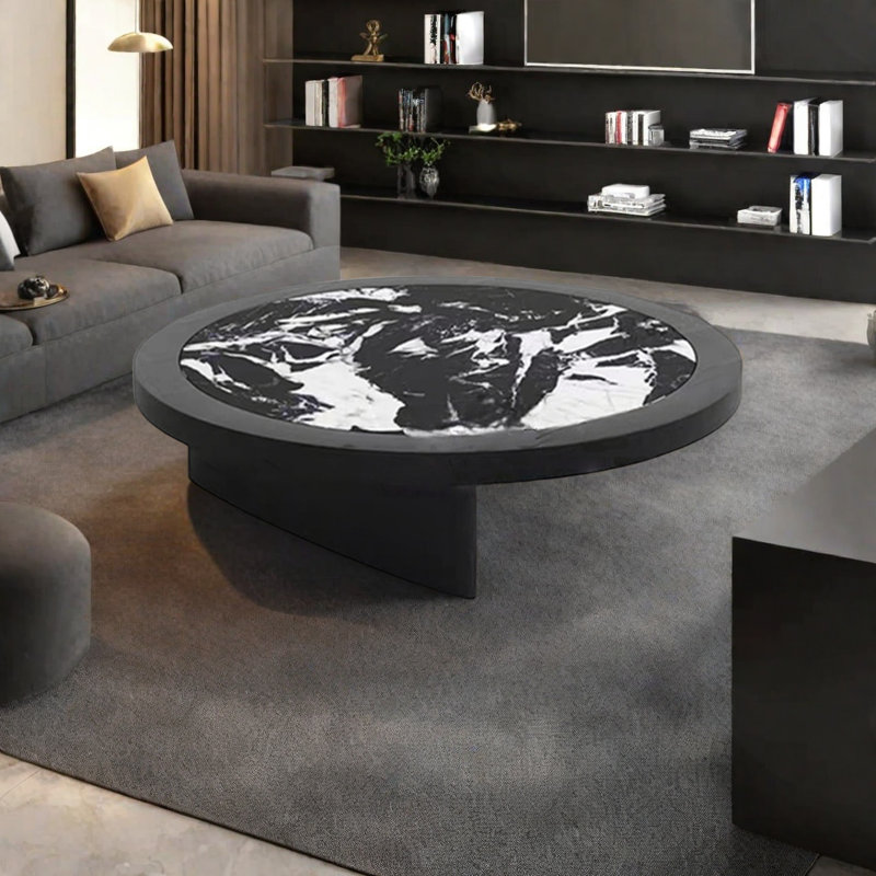 Table basse Italian Minimalist Rock, H 11,8 po x L 35,4 po x l 35,4 po