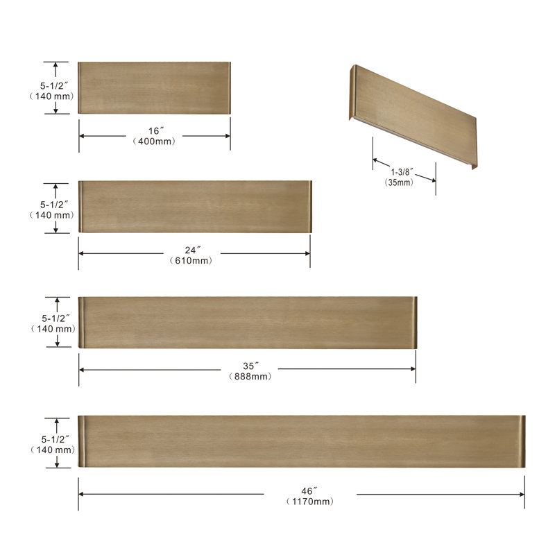 24" Dimable LED bathroom Vnity light LED bath Bar, Gold color, Gold
