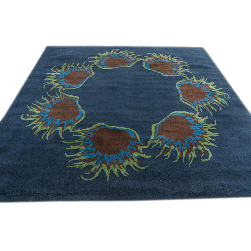 Tapis bleu marine Mullan