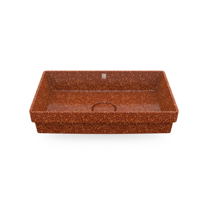 Cube60 23.62'' L Bathroom Sink, Clay