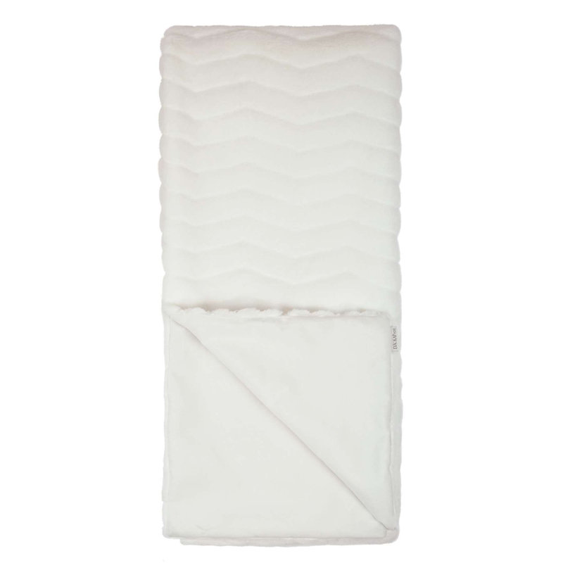 Lush Chevron Throw Blanket, Snow