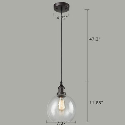 Luminaire sphère suspendu 1 lumières simple Pitts
