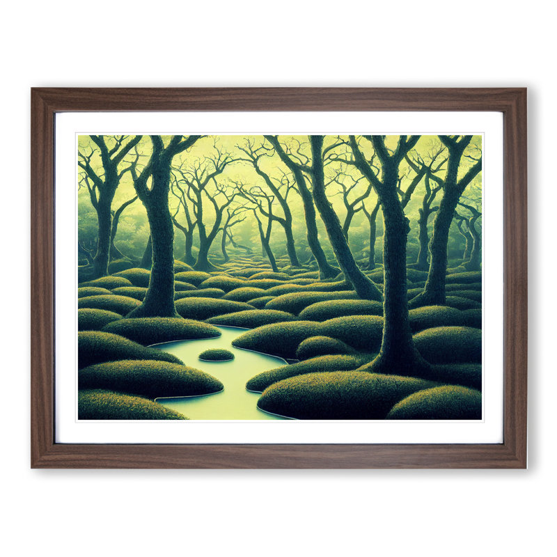 Unbeatable Forest - Framed Print, 46cm H x 64cm W x 2cm D, Walnut