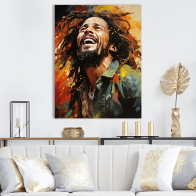 Colorful Raga Bob Marley Portrait II - Pop Art Wall Art
