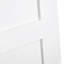 Shaker à dalles 3 panneaux en bois massif blanc 80 po x 28 po avec trousse-124266741