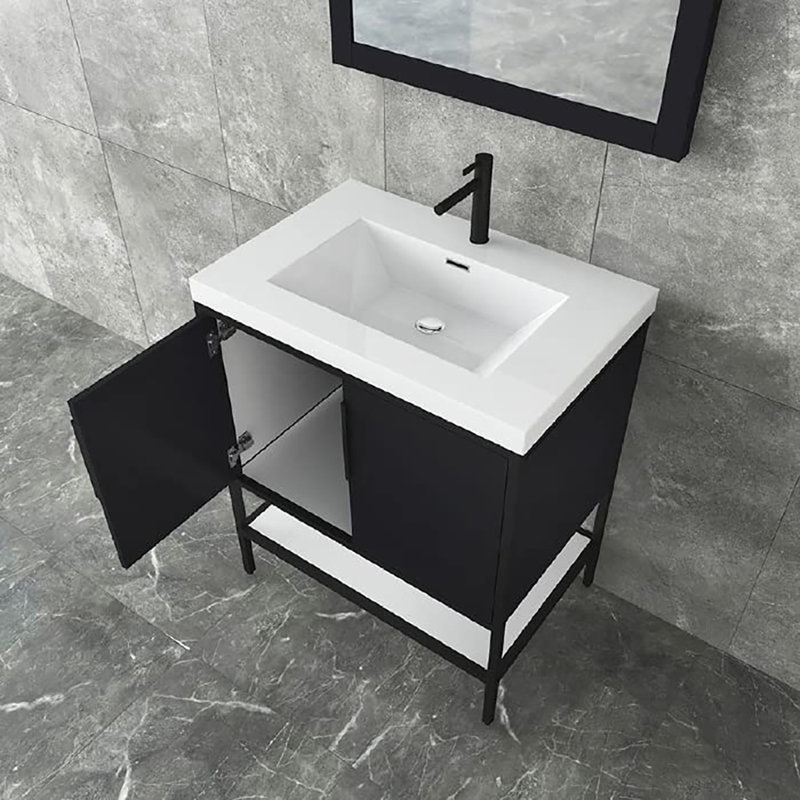 Ensemble de meuble-lavabo simple 30 po, Gris