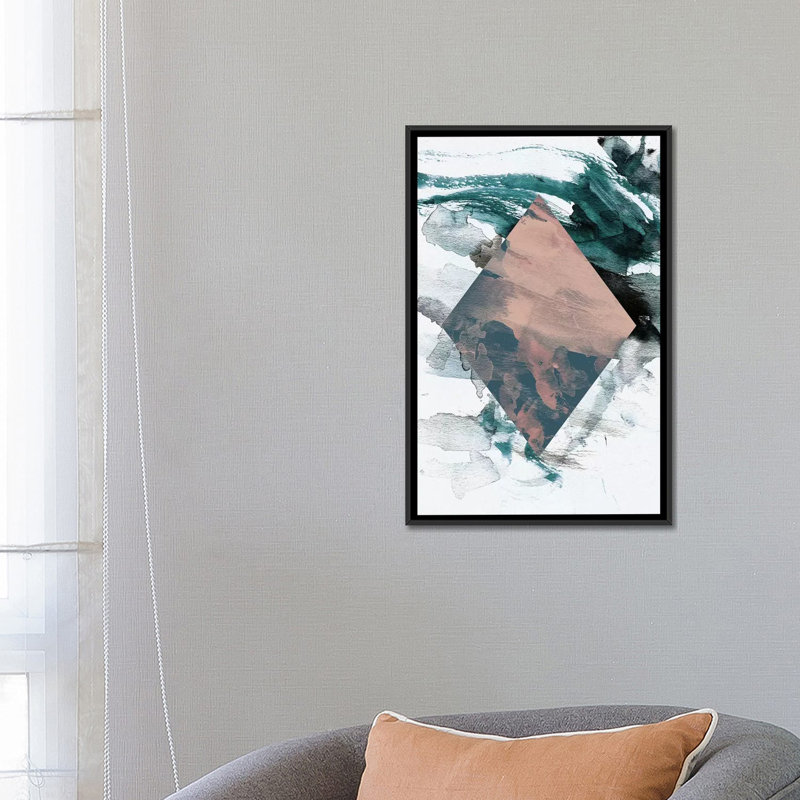 « graphic liv », impression sur toile, H 26 po x l 18 po x P 1,5 po, Toile avec cadre noir, Pas de tapis