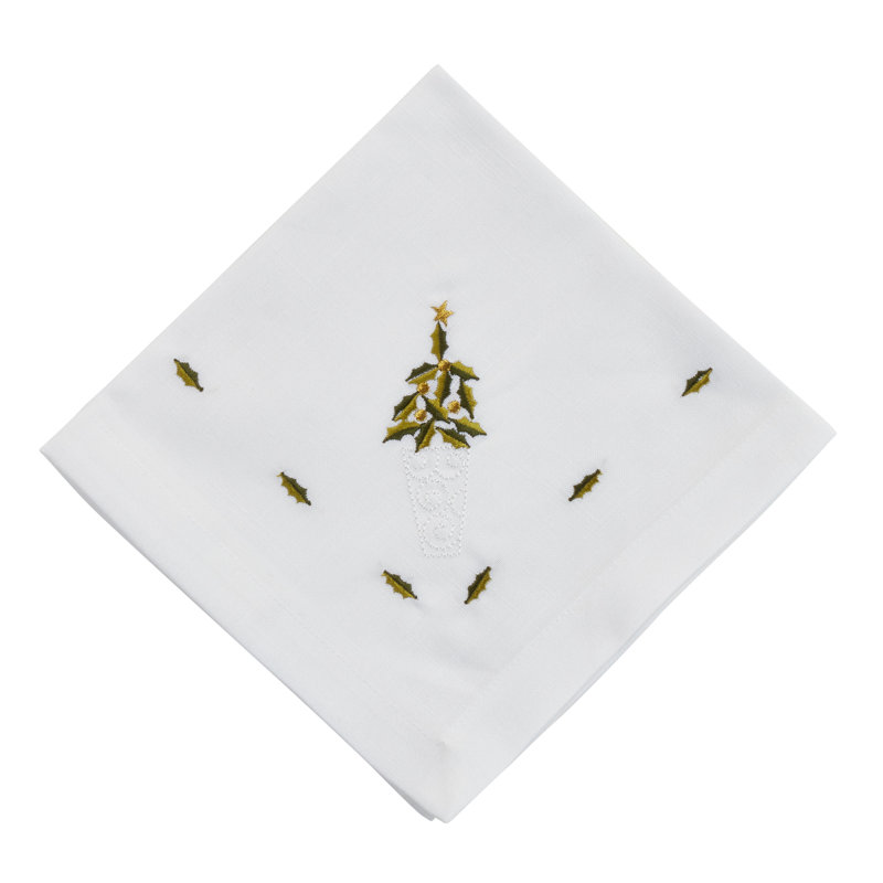 Worsham Collection Polyester Embroidered Square Napkin