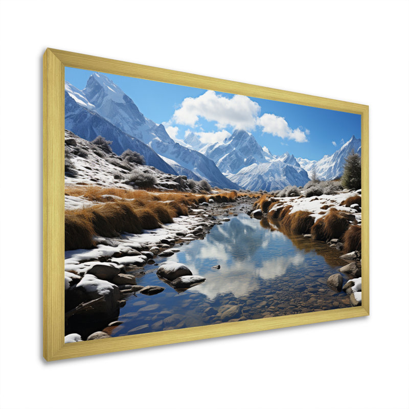 Blydenburgh, France, Alpes françaises, Majesté I - impression, H 30 po x l 40 po x P 1,5 po, Cadre doré simple