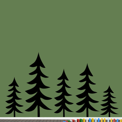 Décalcomanie murale arbres pin