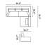 Canapé modulaire faisant face à la droite en microfibre / microsuède de 94,5 po Leonard-1143764441