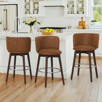 26'' Swivel Bar Stool - Leather