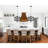 Normi 5 - Light Steel Dimmable Drum Chandelier