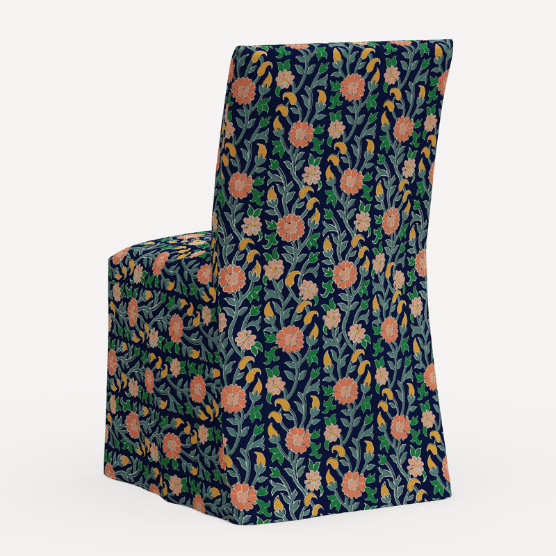 Sadia Slipcover Chair, Jr Laranya Multi Floral Linen