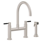 Bridge Kitchen Faucet With Sidespray - Arc Spout