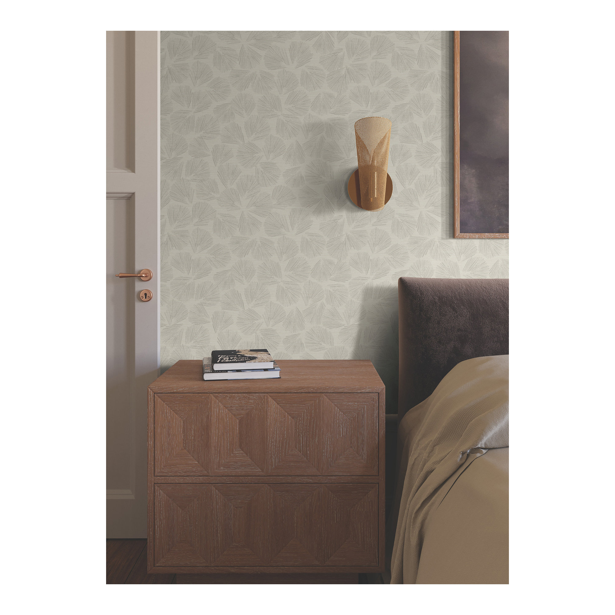 Calliope Botanical Wallpaper, Brown