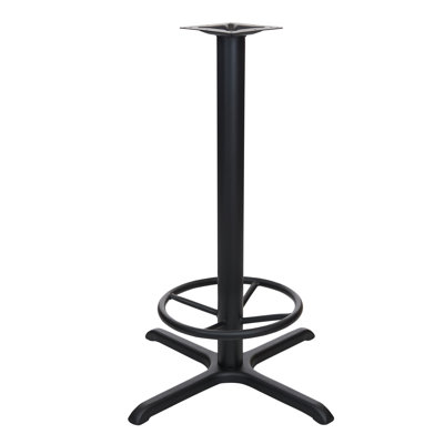 STB - Base de table intérieure à barreaux croisés 30 po x 30 po avec repose-pieds