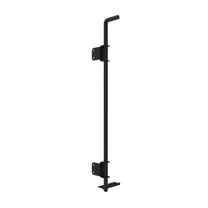 Heavy Duty Drop Rod, 24" H x 2.5" W x 3.3" D, Black