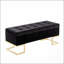Banc de rangement en acier doré-1244226177