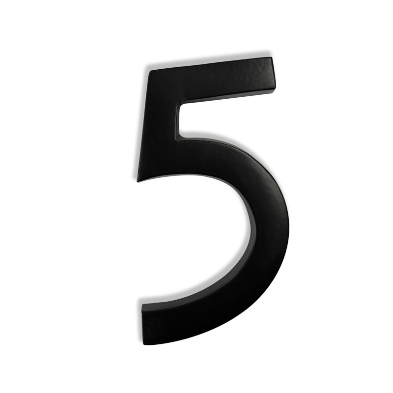 Numéro de maison en métal 4 po, 5