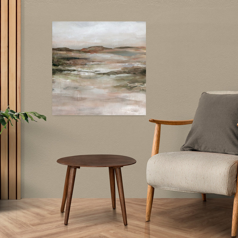 «Blooming Fields Abstract Contemporary Dreamy Landscape Nature», art mural, H 24 po x l 24 po