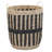 Large Cattail and Paper Pillar Basket with Integrated Handles