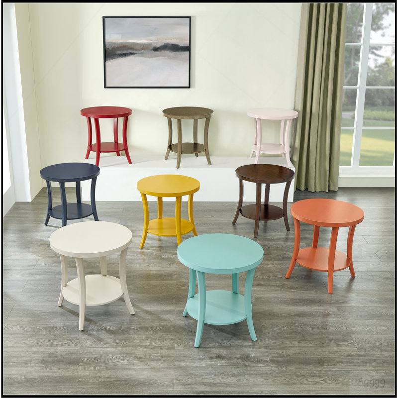 Table d'appoint ronde contemporaine Perth, rose, Rose