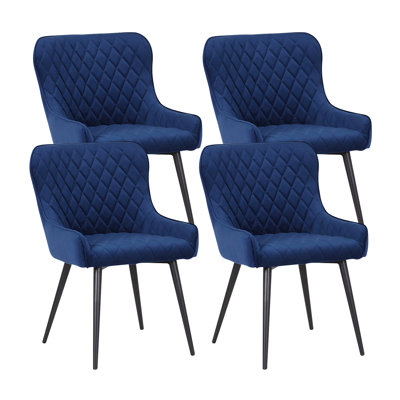 Chaise d'appoint en velours Alexandrine