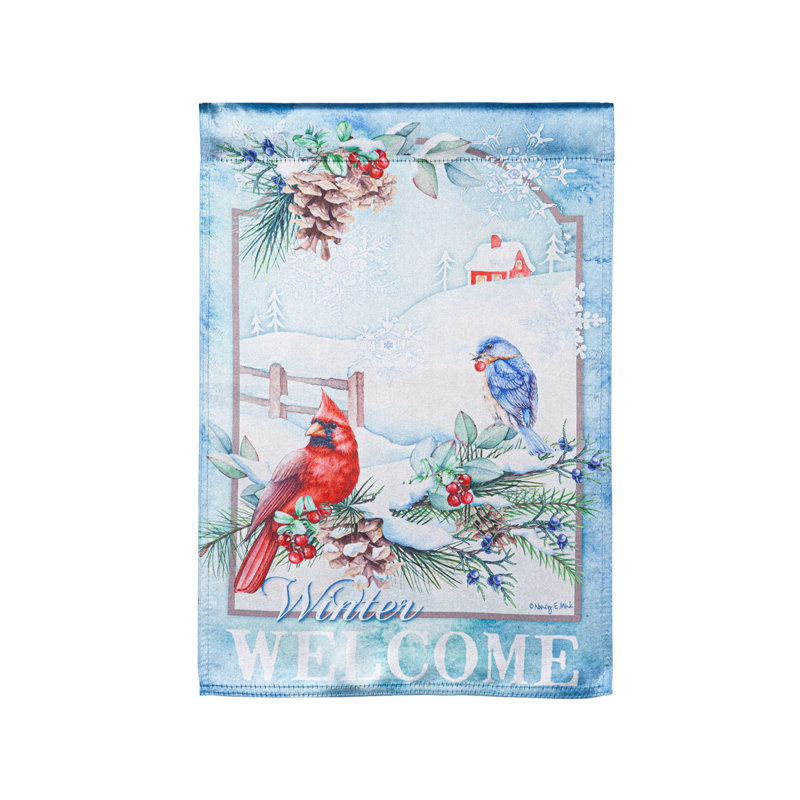 Drapeau de jardin en polyester double face H 18 po x l 13 po Adayshia