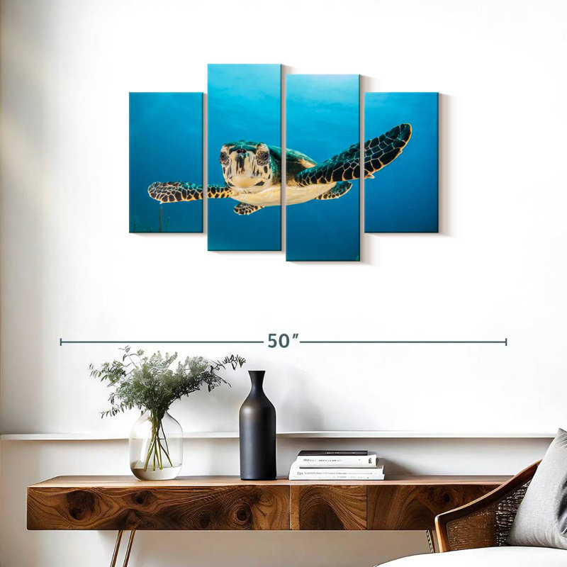 Tortue sous-marine Brampt, H 22 po x l 36 po