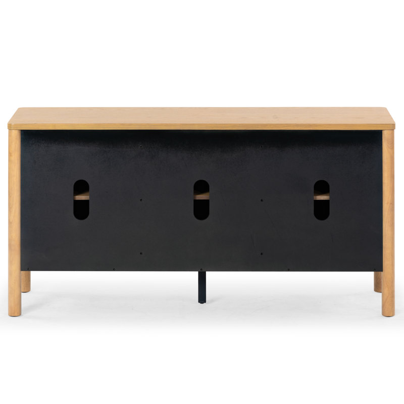 Kaplan Wood 3-Door Sideboard, Natural