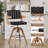 Adjustable Height Swivel Faux Leather Bar Stools (Set of 4)-146354427-146354424