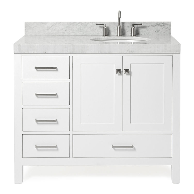 Meuble-lavabo simple 42 po Cambridge, Blanc