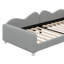 Daybed With Cloud-Shaped Backrest, Upholstered Daybed Frame, Sherpa Fabric Sofa Bed-1578509522-1578509523